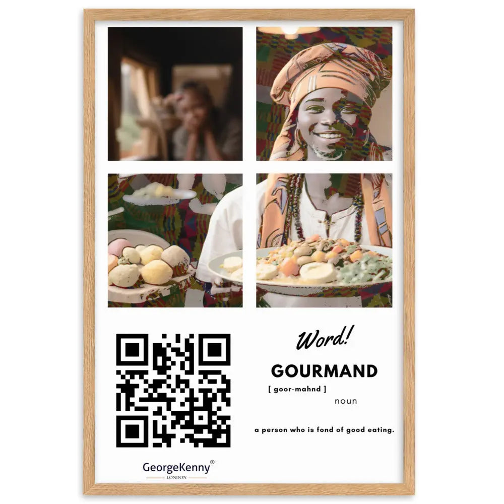 Gourmand | Word Art | Framed Matte Print GeorgeKenny Design