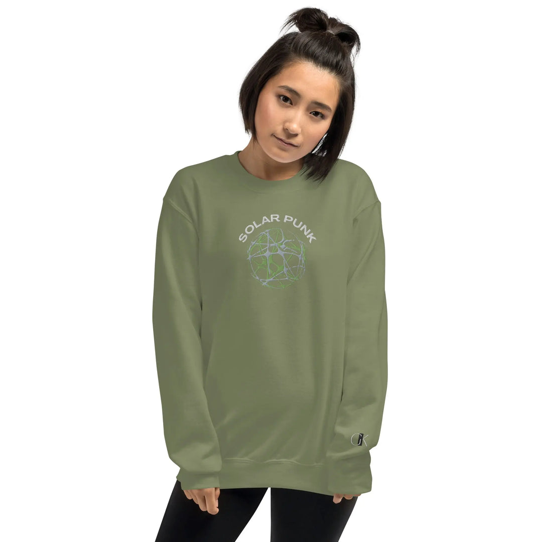 Solar Punk Movement | Embroidered Sweatshirt GeorgeKenny Design