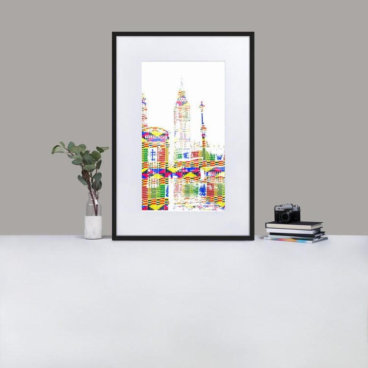 Big Ben London - Framed Print With Mat - African Inspired - GeorgeKenny Design