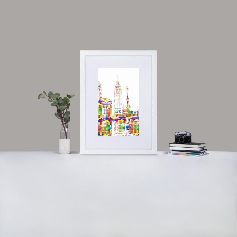 Big Ben London - Framed Print With Mat - African Inspired - GeorgeKenny Design