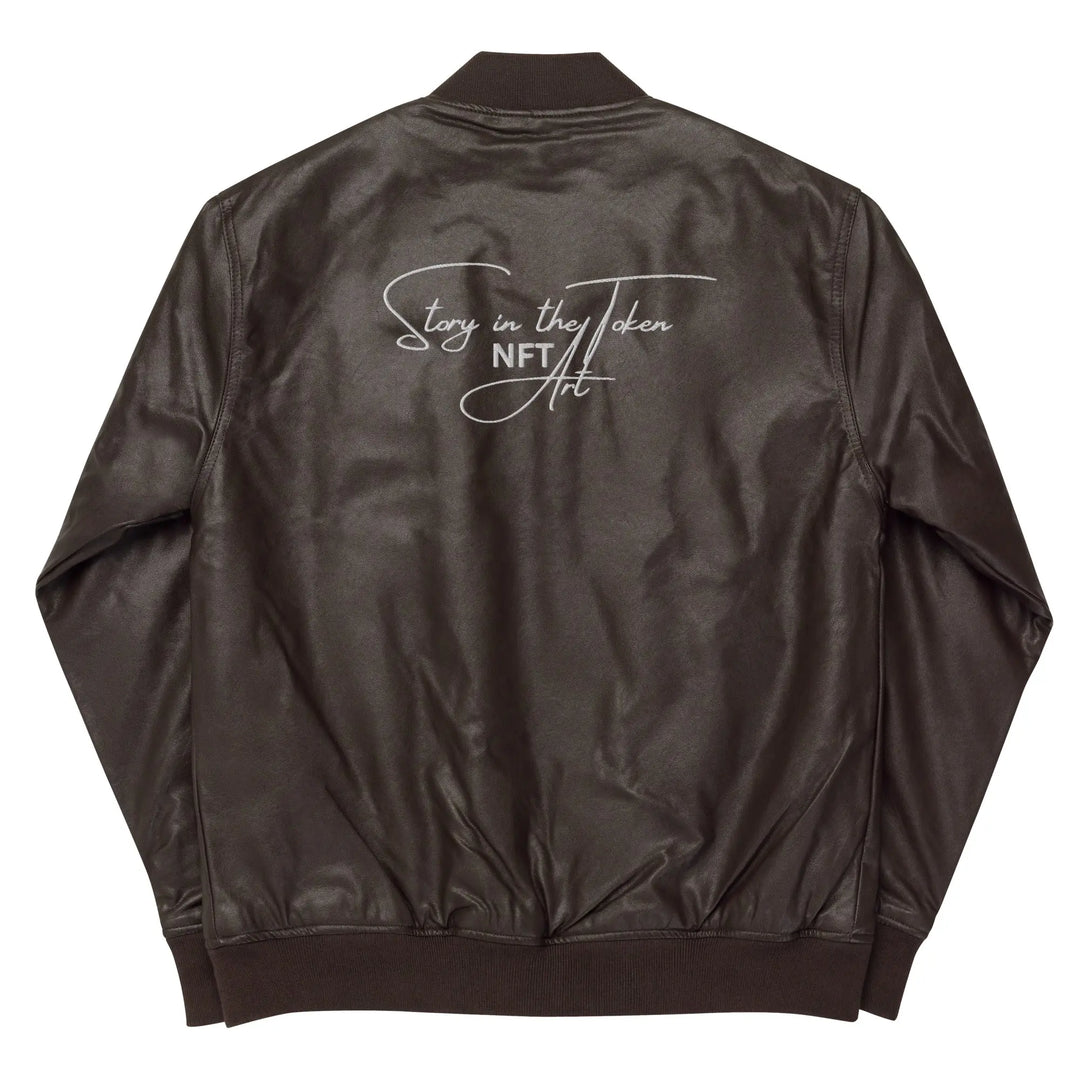 Brown Leather Bomber Jacket GeorgeKenny Design