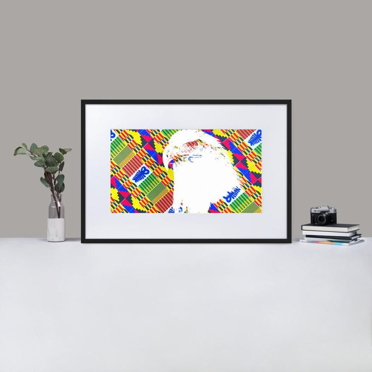 Eagle - Framed Print with Mat - African Inspired - GeorgeKenny Design