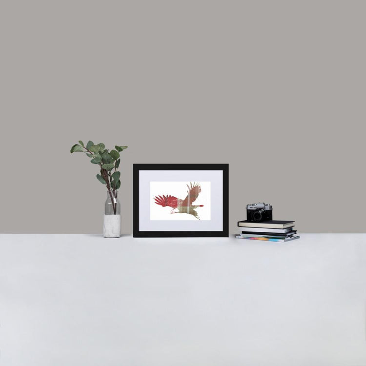 Flight - Framed Print with Mat - Balmoral Check - GeorgeKenny Design