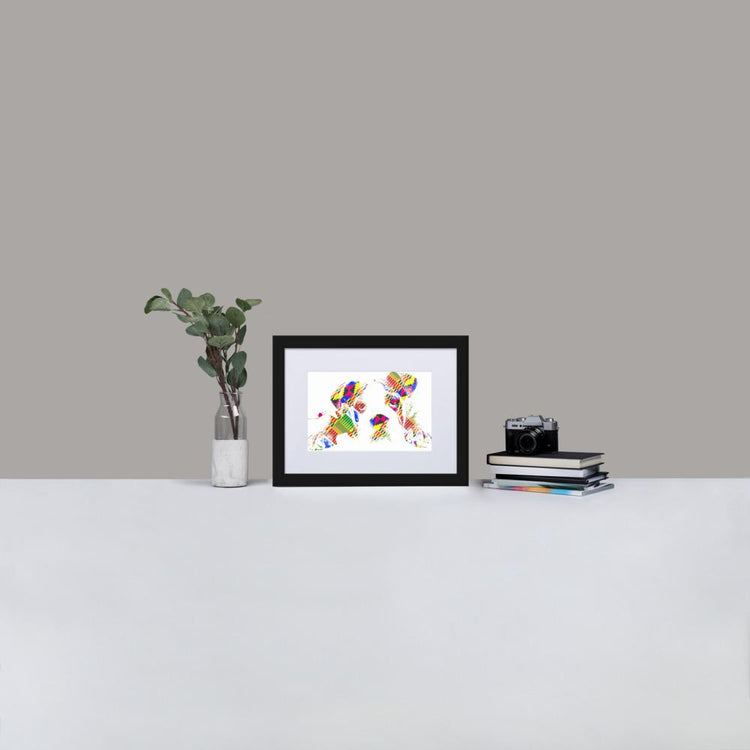 My Best Friend - Framed Print with Mat - African Inspired - GeorgeKenny Design