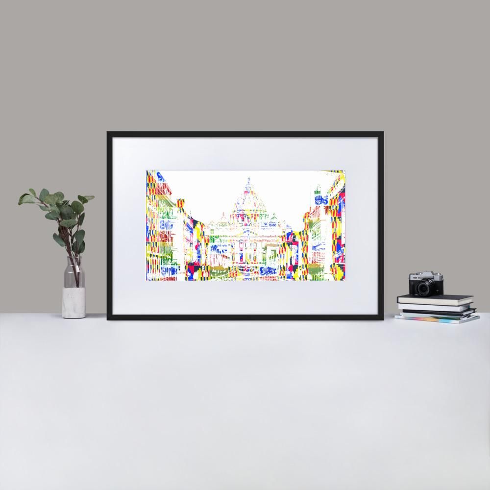 Rome St Peter's Basilica - Framed Print with Mat - African Inspired - GeorgeKenny Design