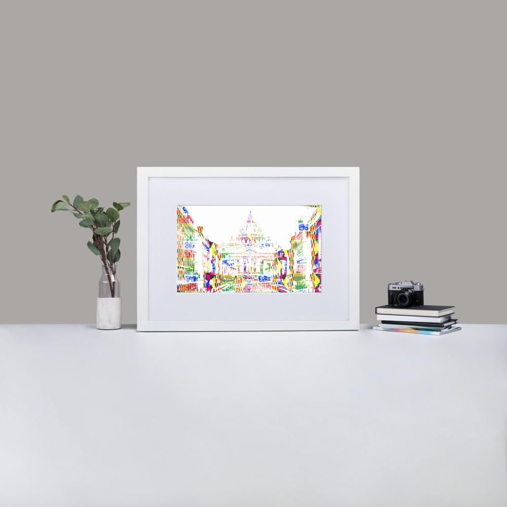 Rome St Peter's Basilica - Framed Print with Mat - African Inspired - GeorgeKenny Design