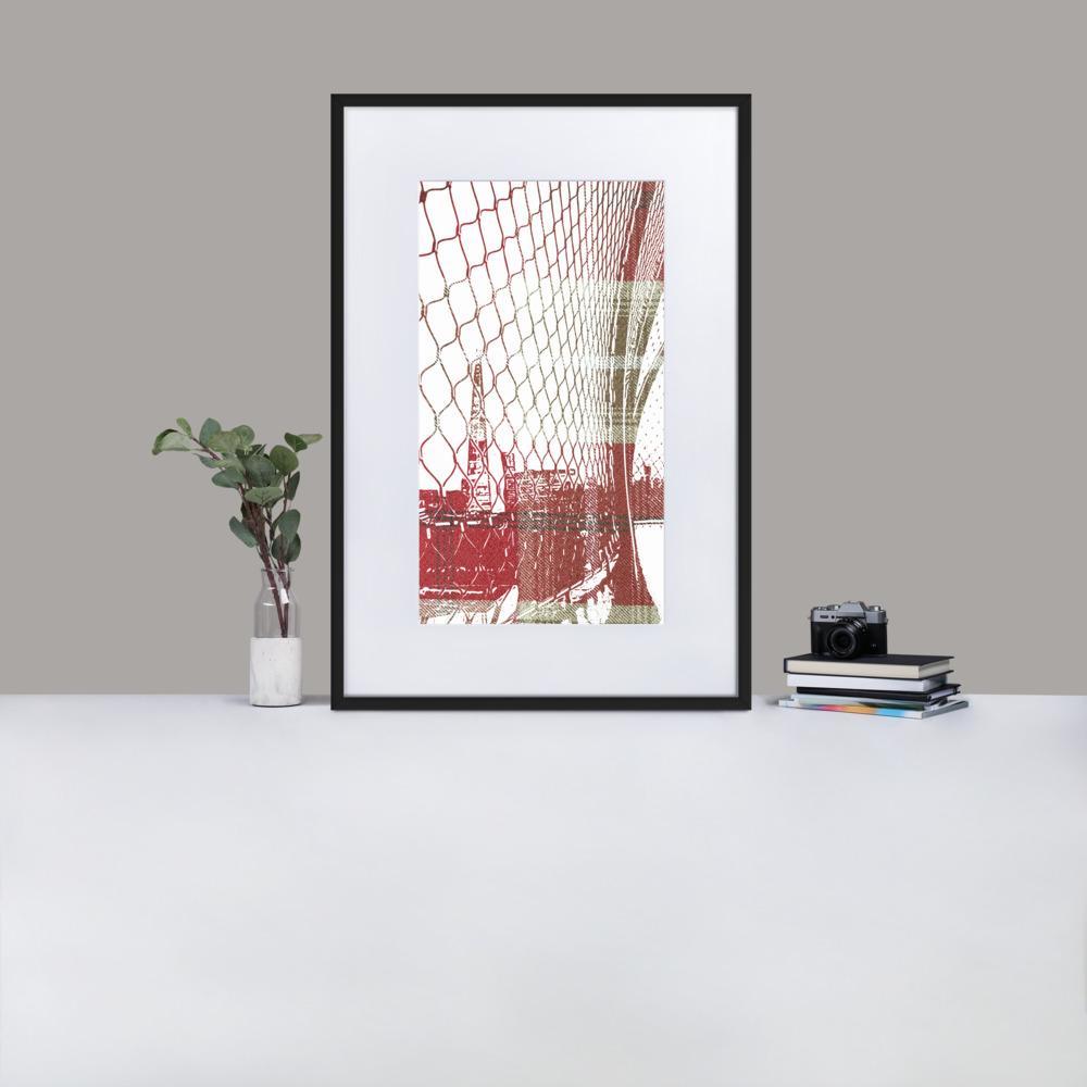 The Shard London - Framed Print with Mat - Balmoral Check - GeorgeKenny Design
