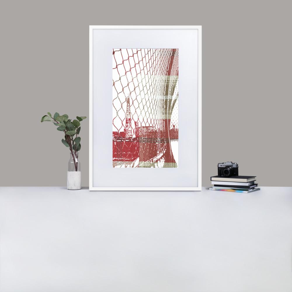 The Shard London - Framed Print with Mat - Balmoral Check - GeorgeKenny Design