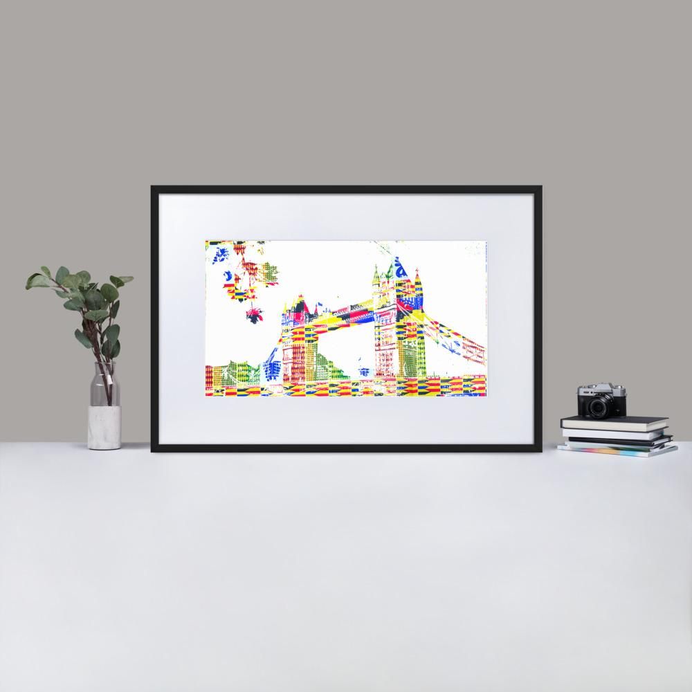 Tower Bridge London - Framed Print with Mat - African Inspired - GeorgeKenny Design